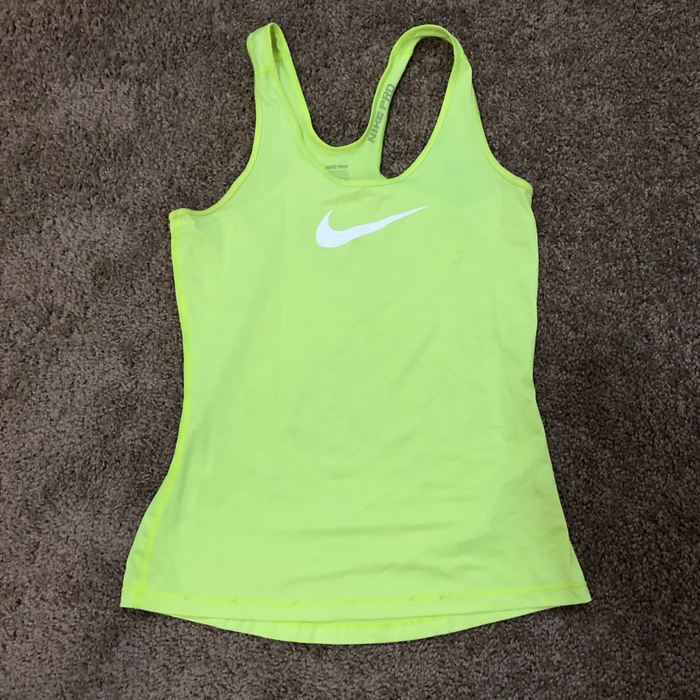 Neon yellow Nike tank top